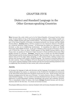 CHAPTER FIVE Dialect and Standard Language in the Other German