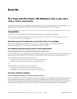 Pro Tools 12.2 Read Me (Mac OS X)