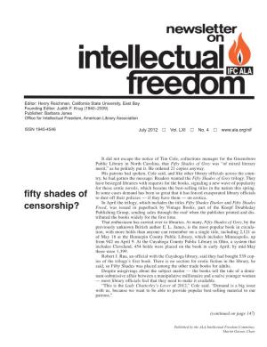 Fifty Shades of Censorship?
