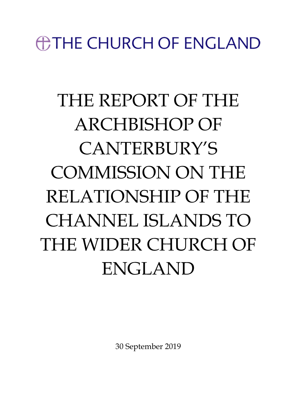 The Report of the Archbishop of Canterbury's Commission