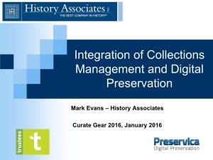 Integration of Collections Management and Digital Preservation