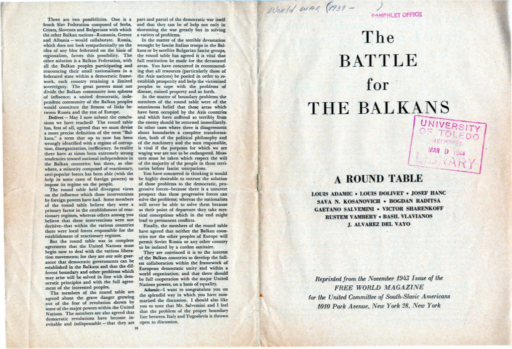 Battle the Balkan·S