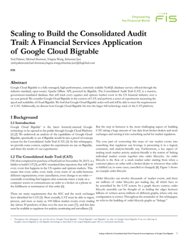 Scaling to Build the Consolidated Audit Trail