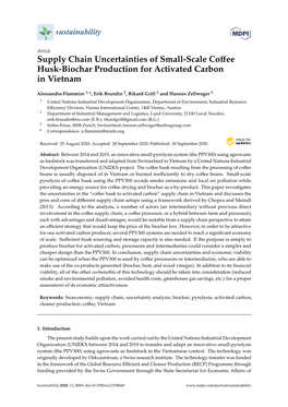 Supply Chain Uncertainties of Small-Scale Coffee Husk-Biochar