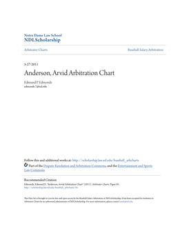 Anderson, Arvid Arbitration Chart Edmund P