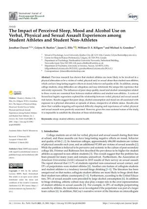The Impact of Perceived Sleep, Mood and Alcohol Use on Verbal, Physical and Sexual Assault Experiences Among Student Athletes and Student Non-Athletes