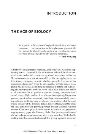 Introduction the Age of Biology