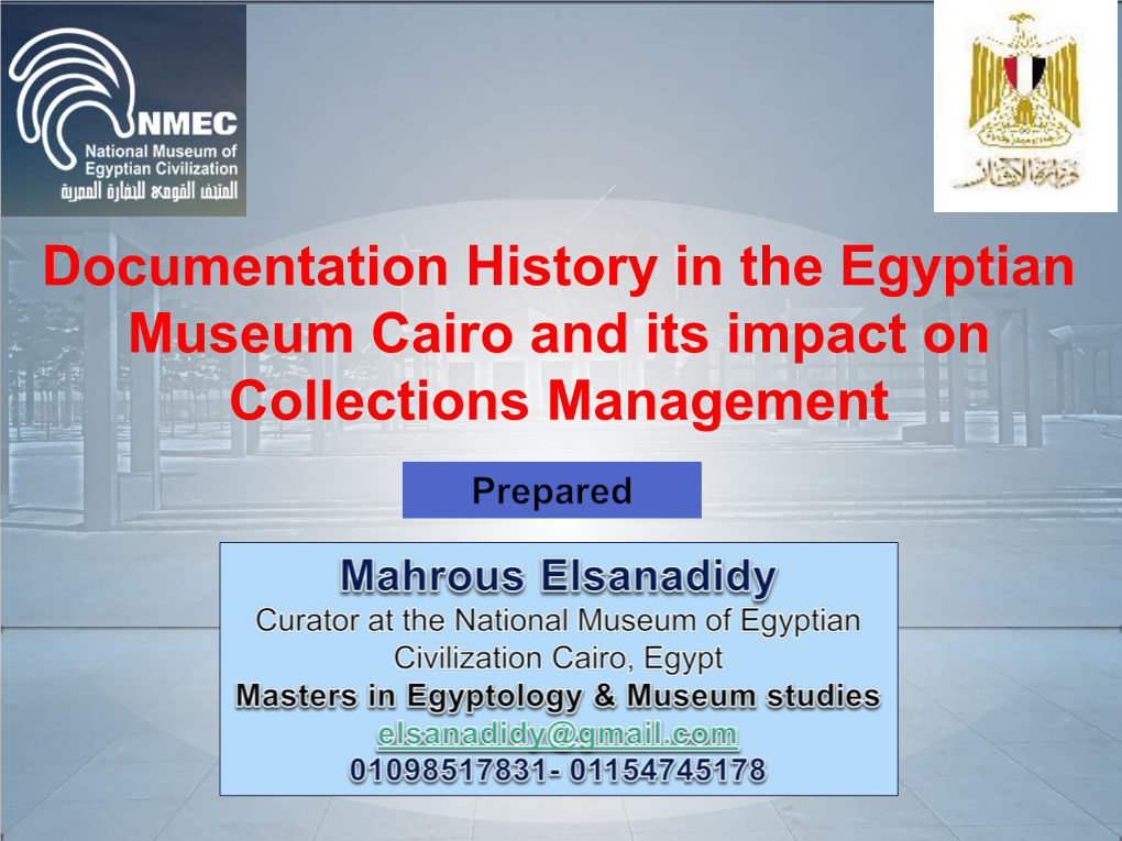 Documentation in Cairo's Museums and Its Impact on Collections