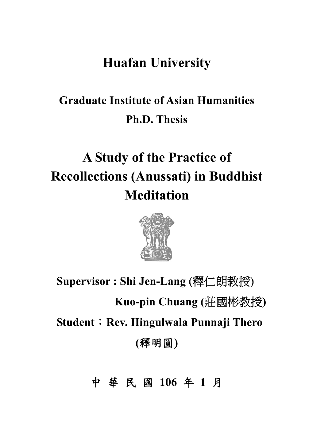 (Anussati) in Buddhist Meditation - DocsLib