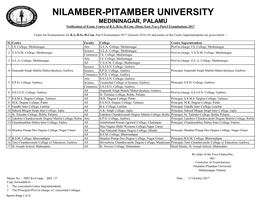 NILAMBER-PITAMBER UNIVERSITY MEDININAGAR, PALAMU Notification of Exam