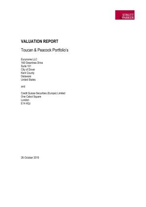 VALUATION REPORT Toucan & Peacock Portfolio's