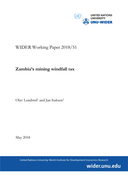 Zambia's Mining Windfall