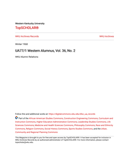 UA77/1 Western Alumnus, Vol. 36, No. 2