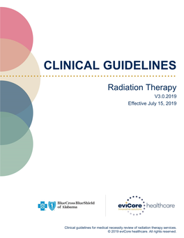 BCBS AL Radiation Therapy Guidelines V3.0.2019