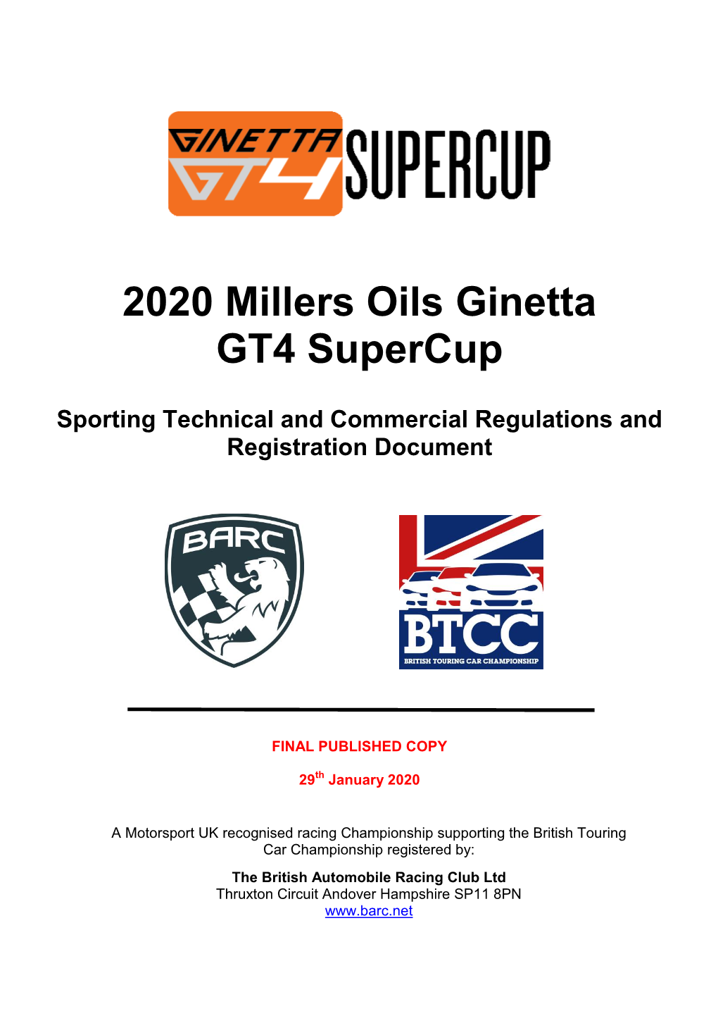 Michelin Ginetta GT4 Supercup