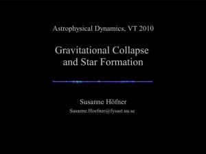 Gravitational Collapse and Star Formation
