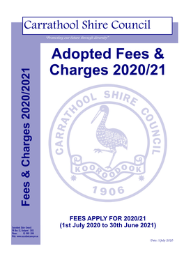 Adopted Fees & Charges 2020/21