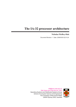The IA-32 Processor Architecture