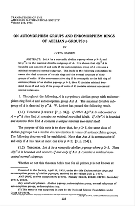 On Automorphism Groups and Endomorphism Rings Of