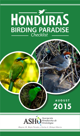 Honduras Birding Paradise the Checklist ASHO