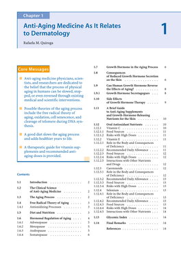 Anti-Aging Medicine As It Relates to Dermatology 1 Rafaela M