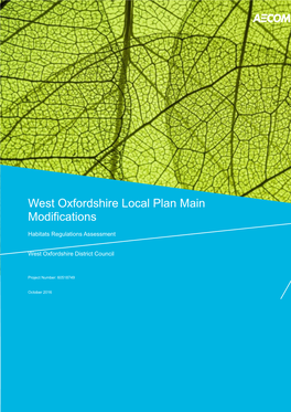 West Oxfordshire Local Plan Main Modifications