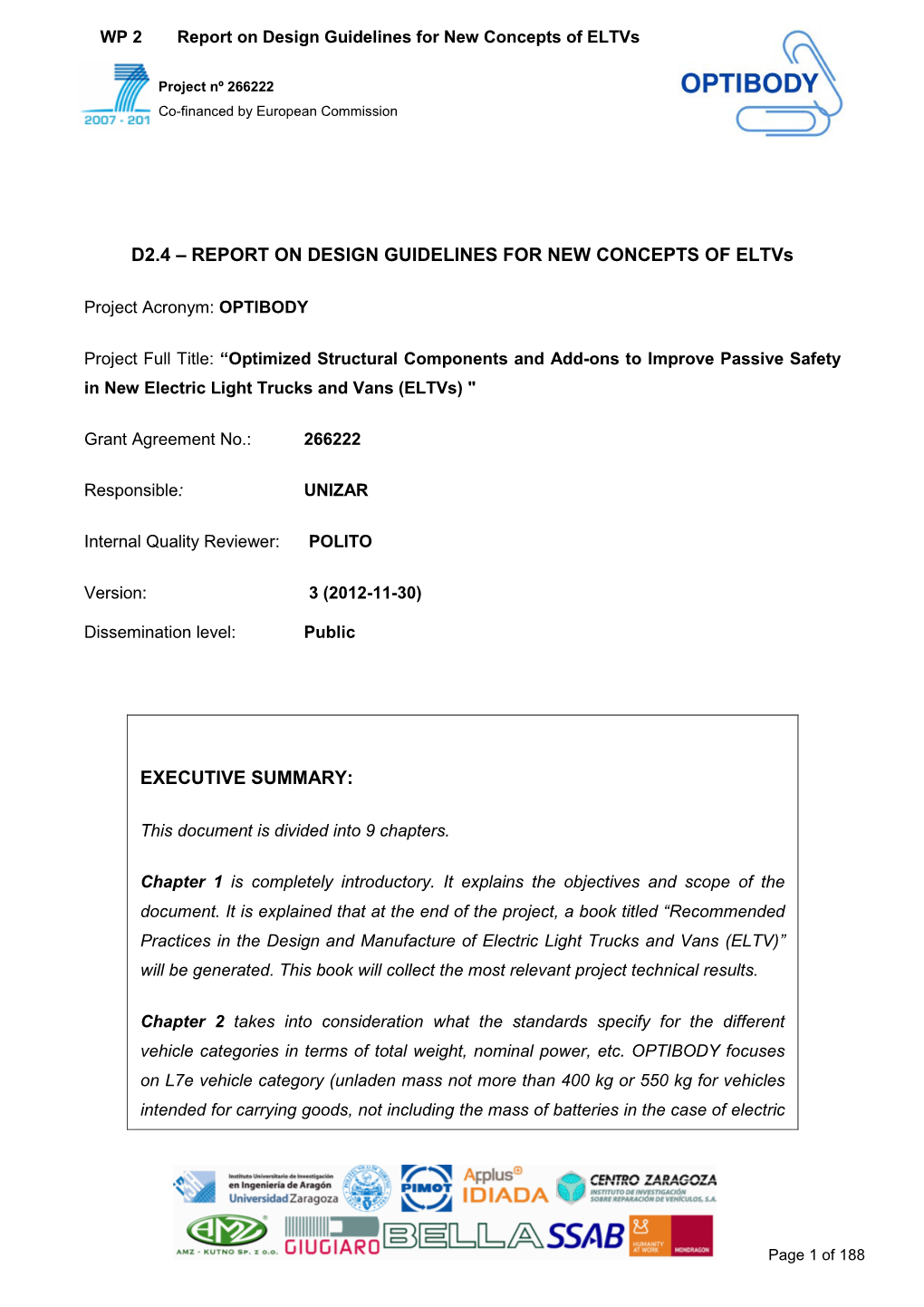 WP 2 Report on Design Guidelines for New Concepts of Eltvs