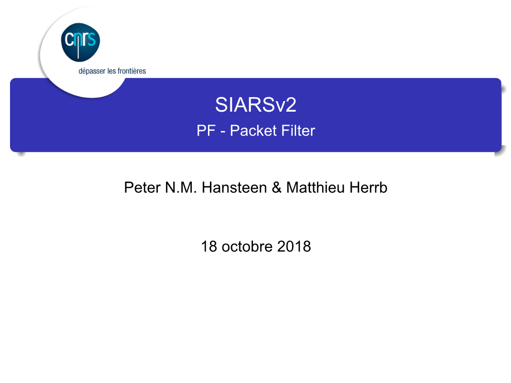 Siarsv2 PF - Packet Filter