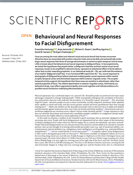 Behavioural and Neural Responses to Facial Disfigurement