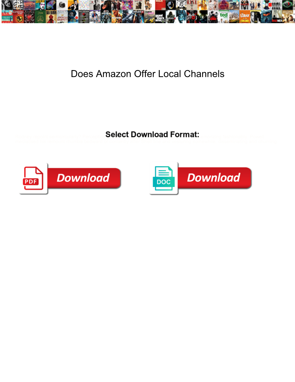 Does Amazon Offer Local Channels