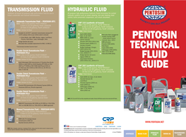 Pentosin Technical Fluid Guide