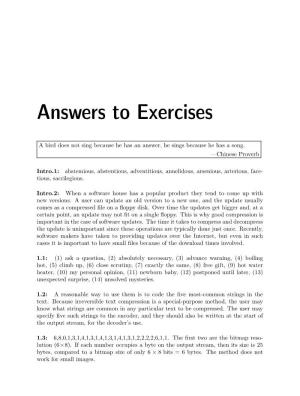 Answers to Exercises