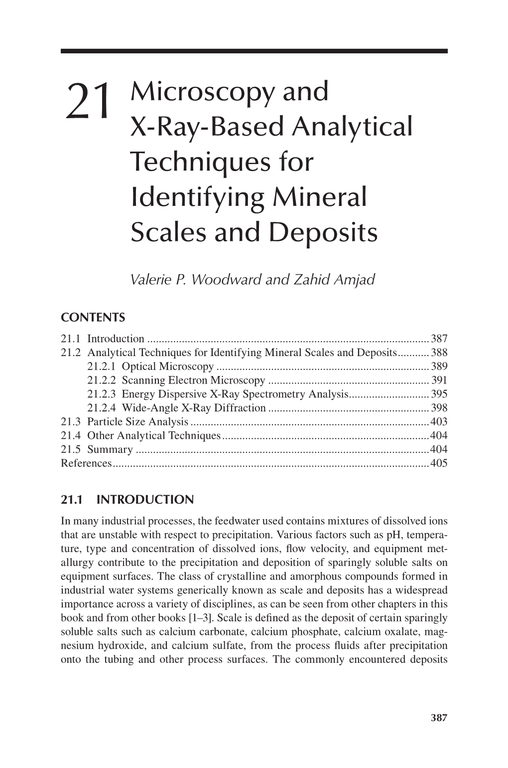 21 Microscopy and X-Ray-Based Analytical Techniques For