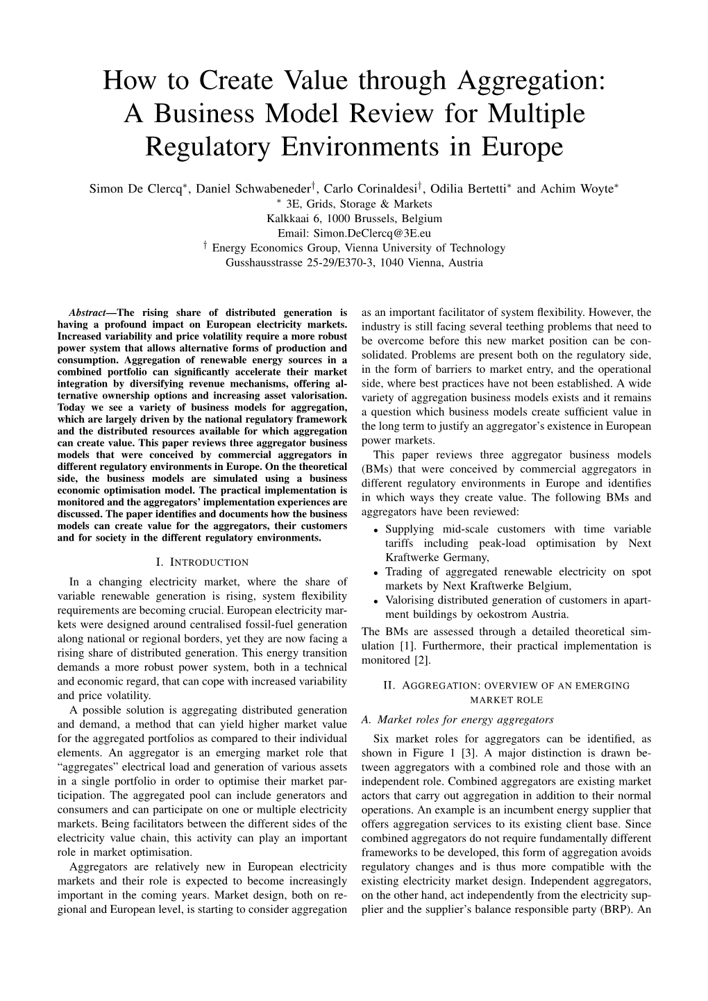 A Business Model Review for Multiple Regulatory Environments in Europe