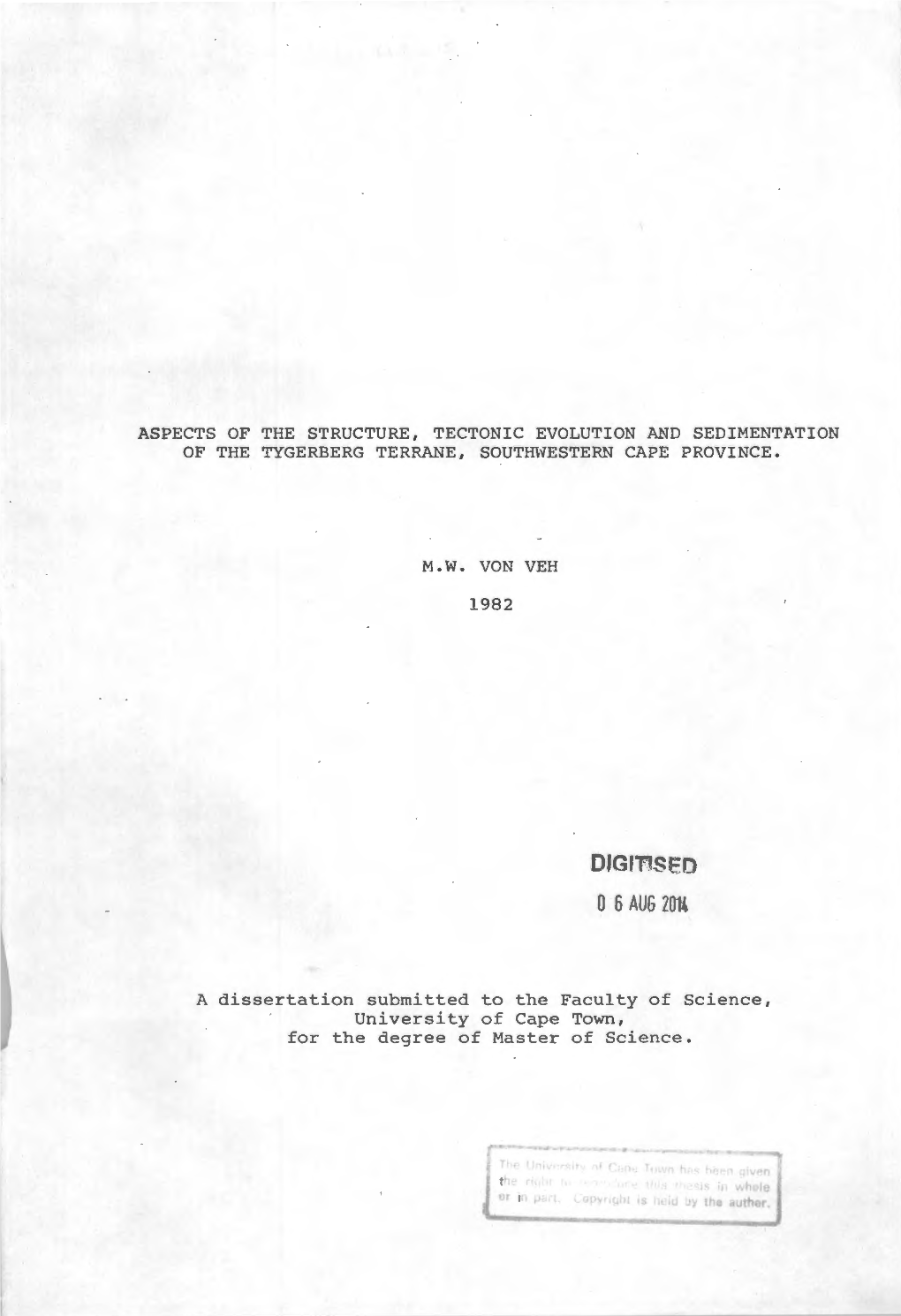 Aspects of the Structure, Tectonic Evolution and Sedimentation of The