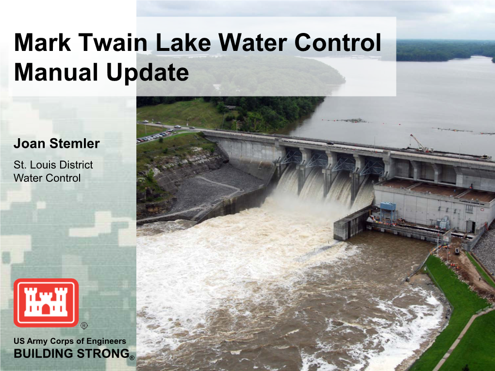 Mark Twain Lake Water Control Manual Update