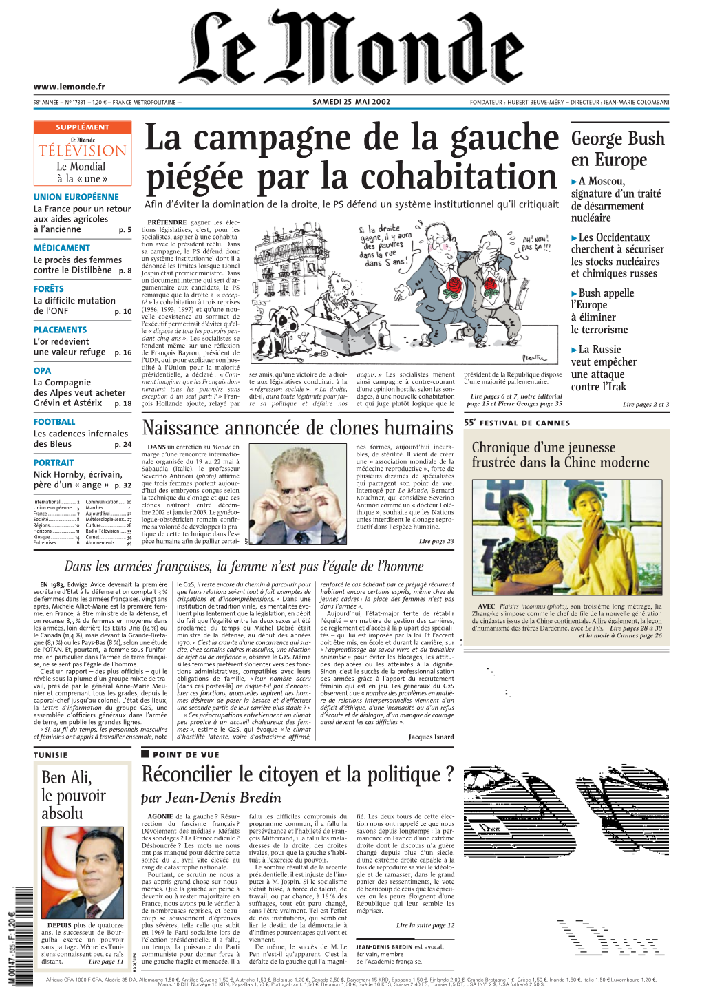 LE MONDE/PAGES&lt;UNE&gt;