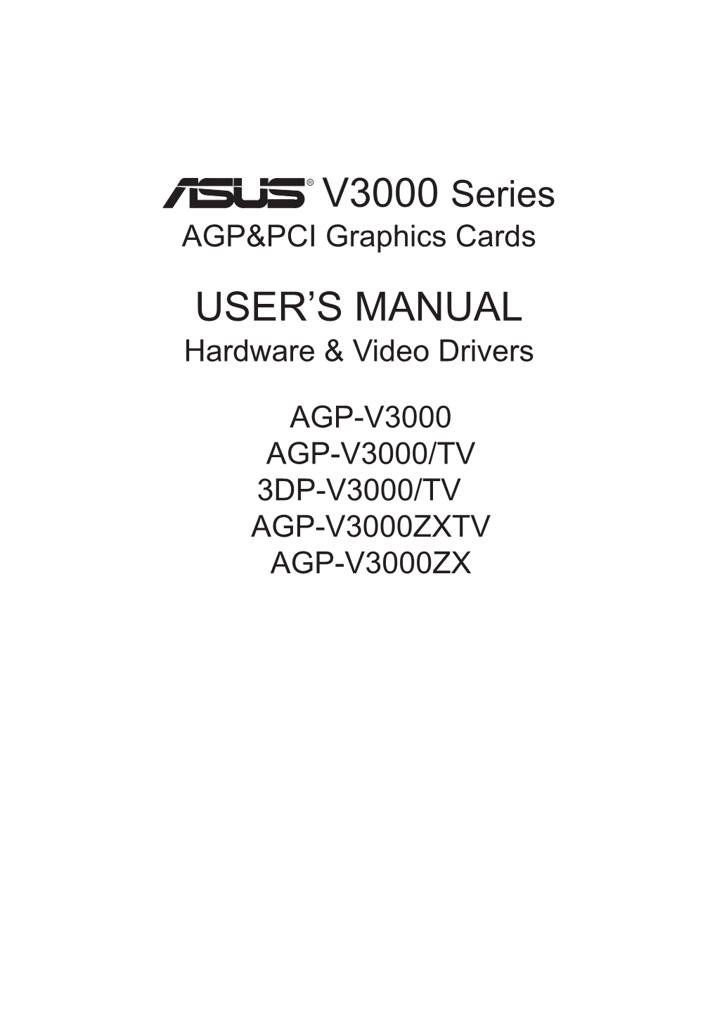 V3000 Series USER's MANUAL