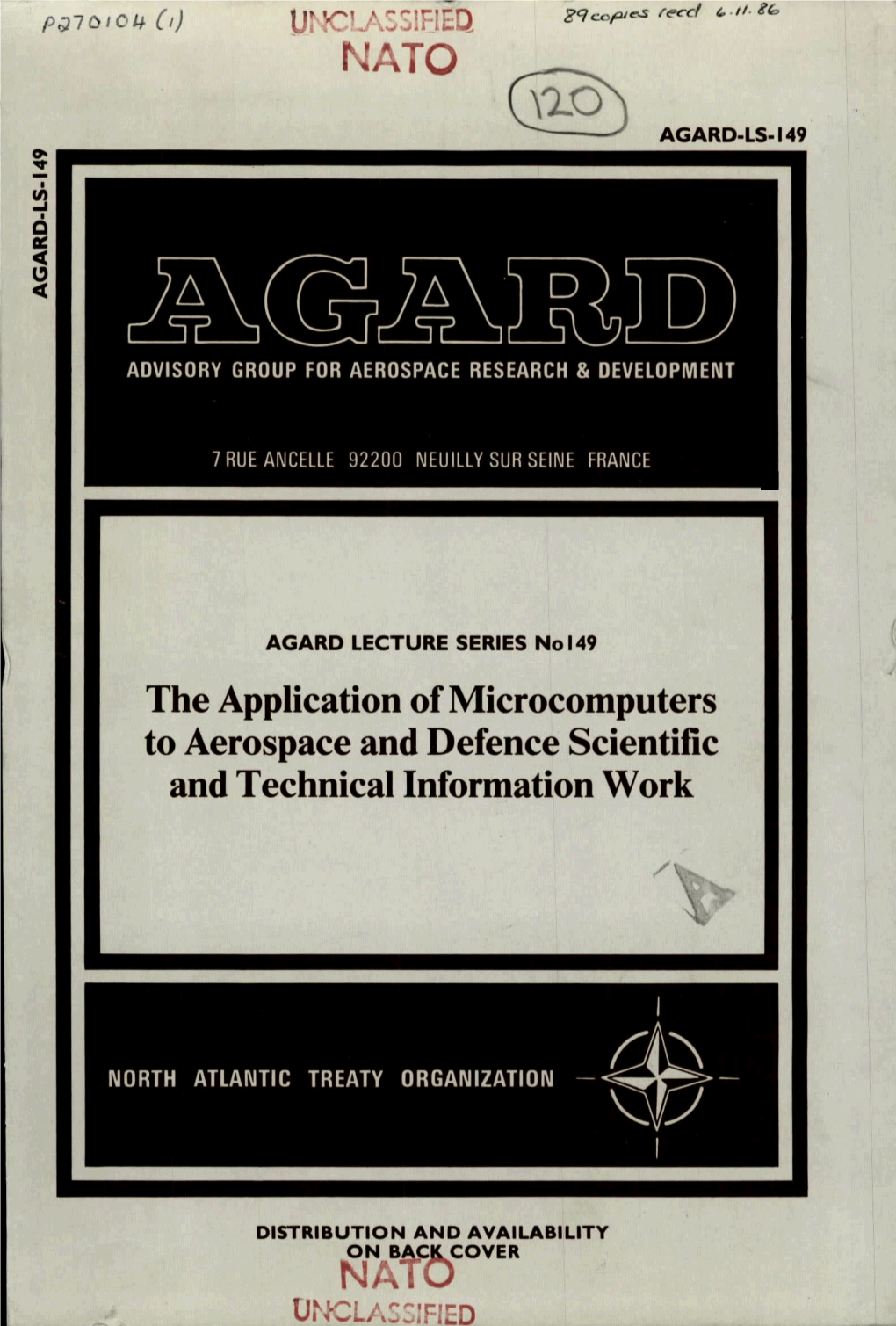 The Application of Microcomputers to Aerospace and Defence Scientific and Technical Information Work