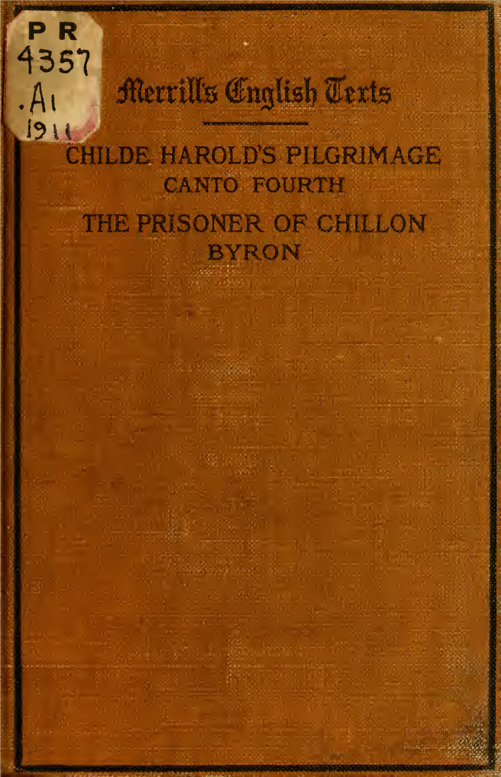 Childe Harold's Pilgrimage, Canto Fourth