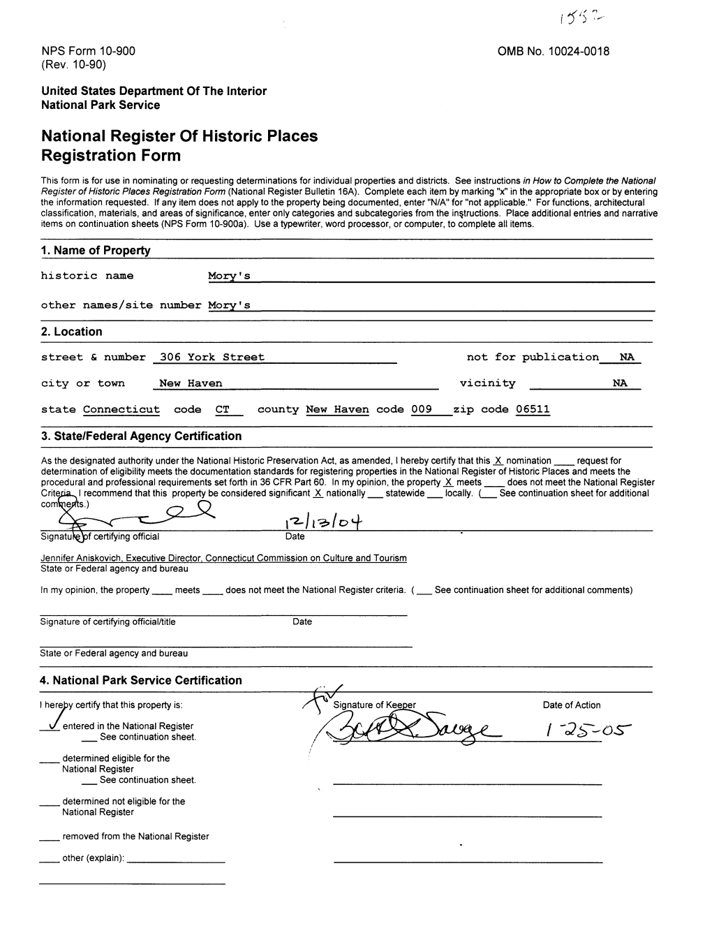 National Register of Historic Places Registration Form