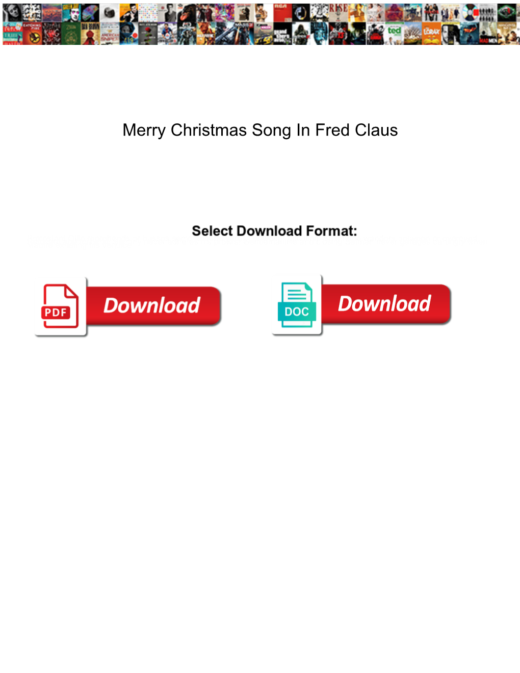 Merry Christmas Song in Fred Claus