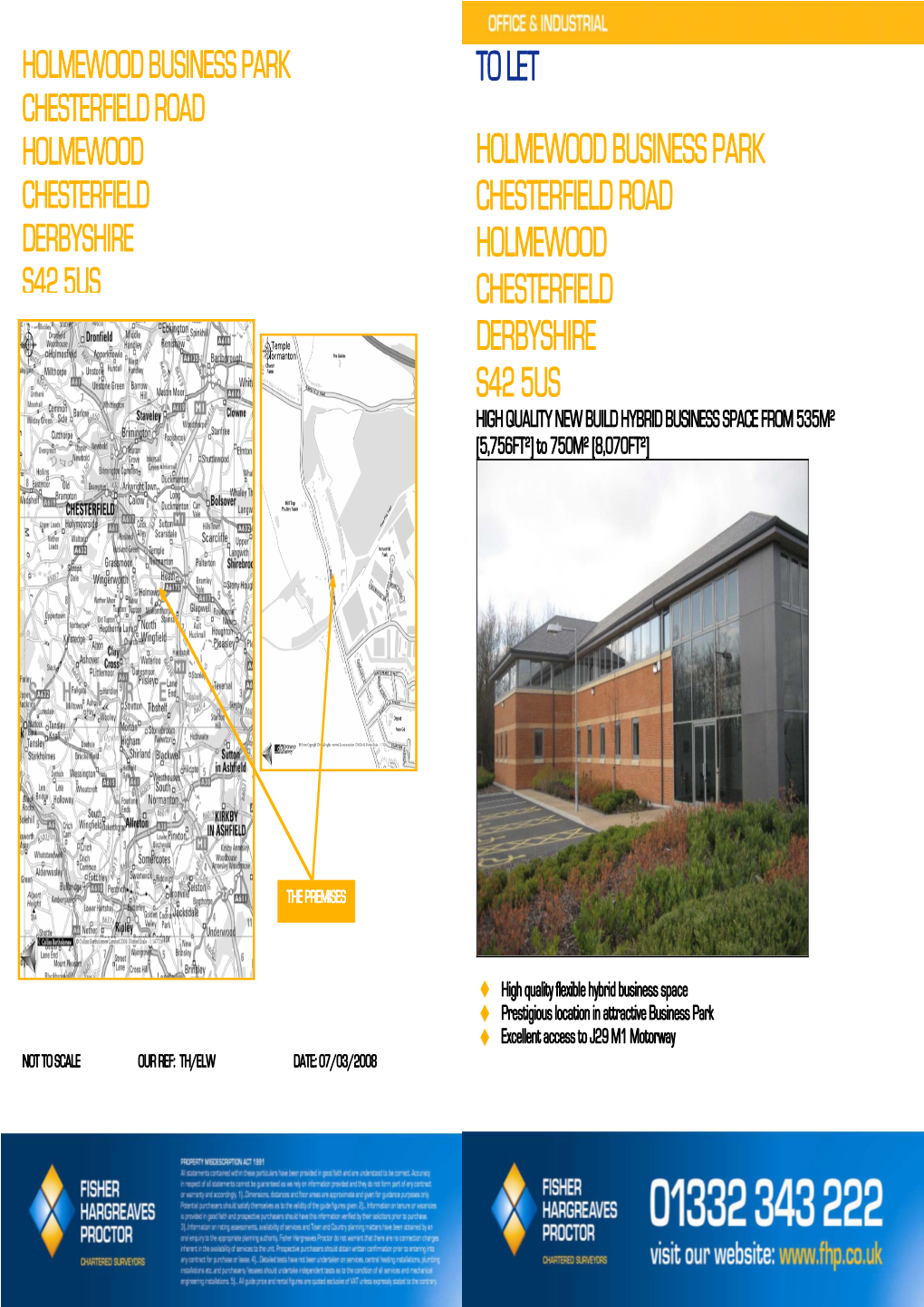 To Let Holmewood Business Park Chesterfield Road