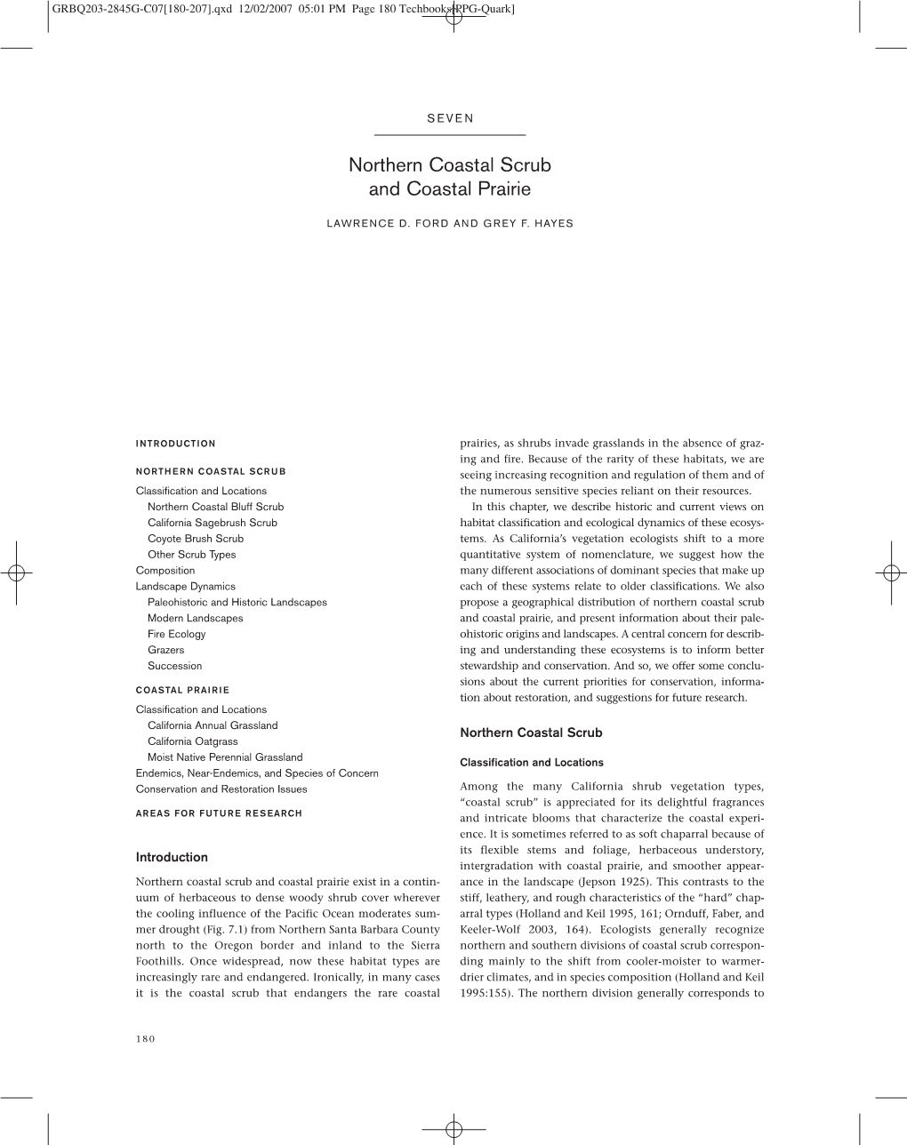 Northern Coastal Scrub and Coastal Prairie