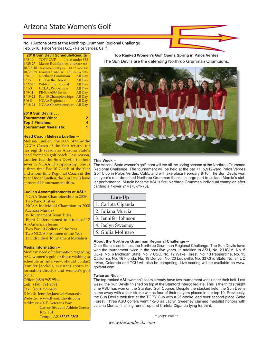 Arizona State Women's Golf