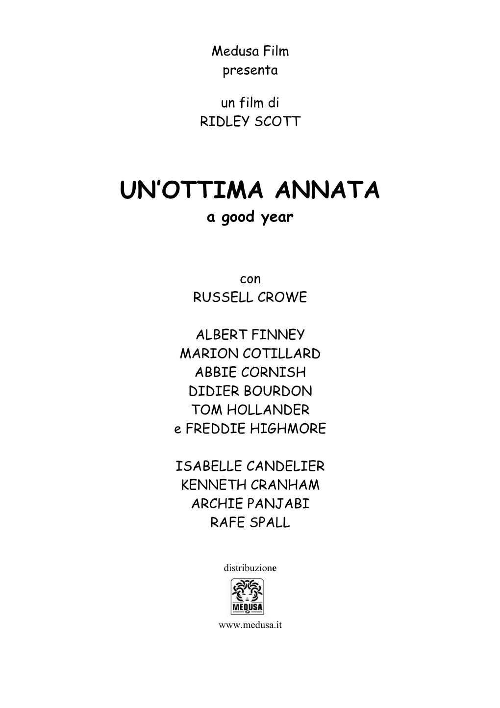 Un'ottima Annata