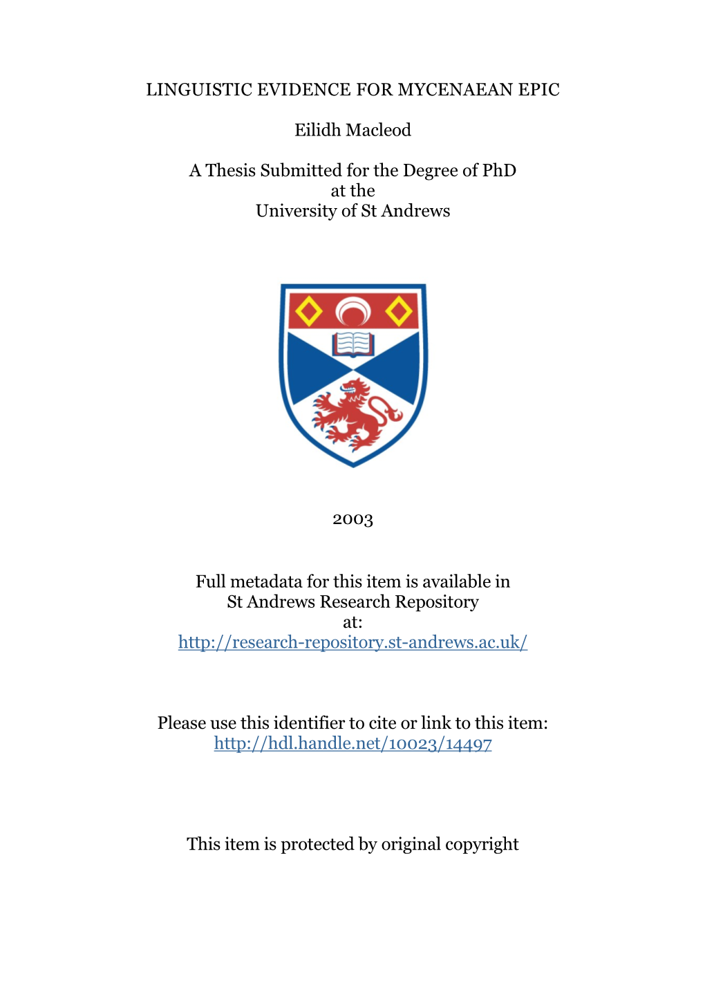 Eilidh Macleod Phd Thesis