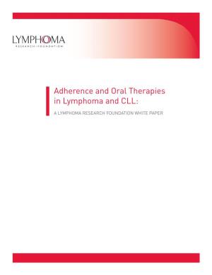 Adherence and Oral Therapies in Lymphoma and CLL