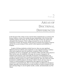 Areas of Doctrinal Differences