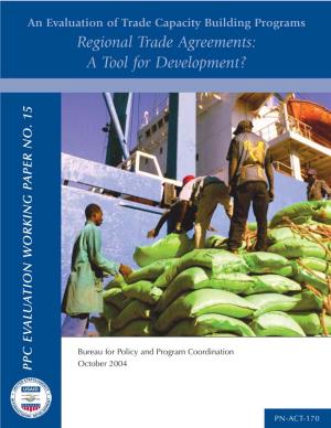 Regional Trade Agreements: a Tool for Development?